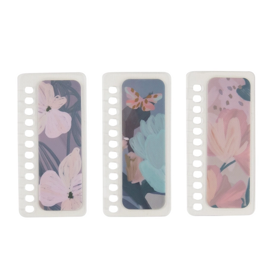 Bold Blooms Mini Snap-In Bookmark Trio