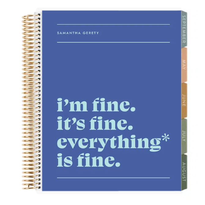 **SPECIAL ORDER** Toile Fine Horizontal Teacher Lesson Planner- Jan '27 to Dec '27