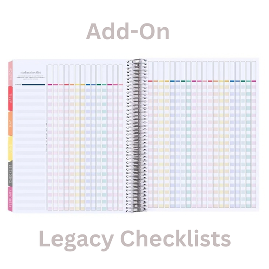 Teacher Lesson Planner Choice of 20 additional checklist, lined, or productivity pages (grouped in back) - Not Available with Bundles