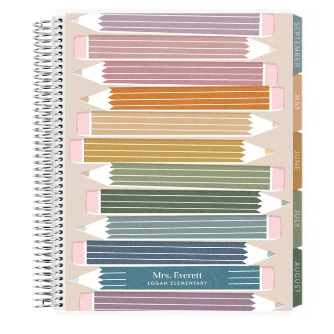 **SPECIAL ORDER** Toile Prismatic Pencils Horizontal Teacher Lesson Planner- Jan '27 to Dec '27