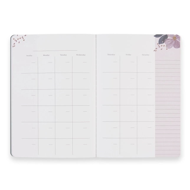 Undated Monthly Petite Planner - Bold Blooms