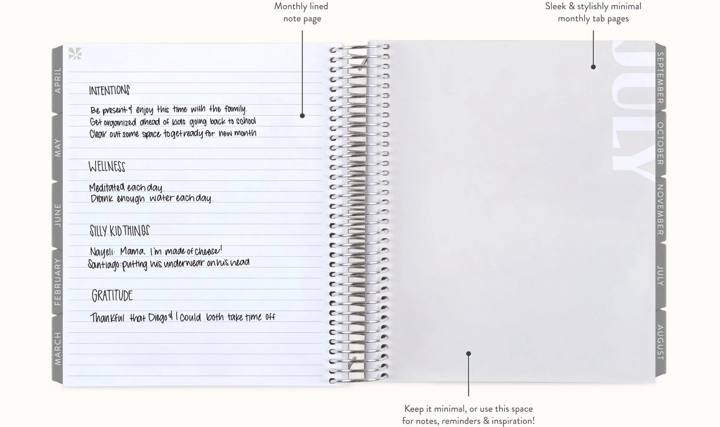 **SPECIAL ORDER** Minimal Horizontal LifePlanner™ - Jul '25 to Jun '26