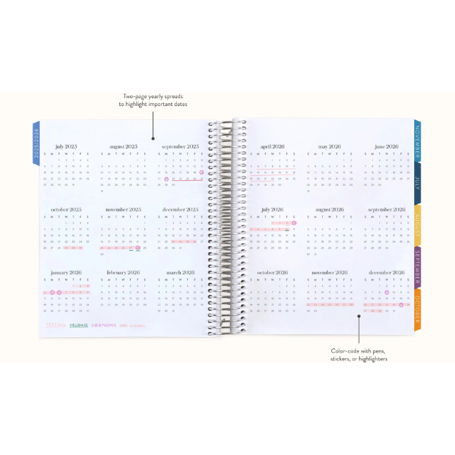 **SPECIAL ORDER** Minimum Hourly LifePlanner™ - Hexagon Interior   - Jul '25 to Jun'26