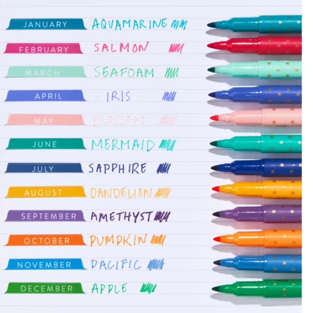 Colourful Dual-Tip Markers 12-Pack