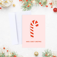 Candy Cane Sweet Christmas Card