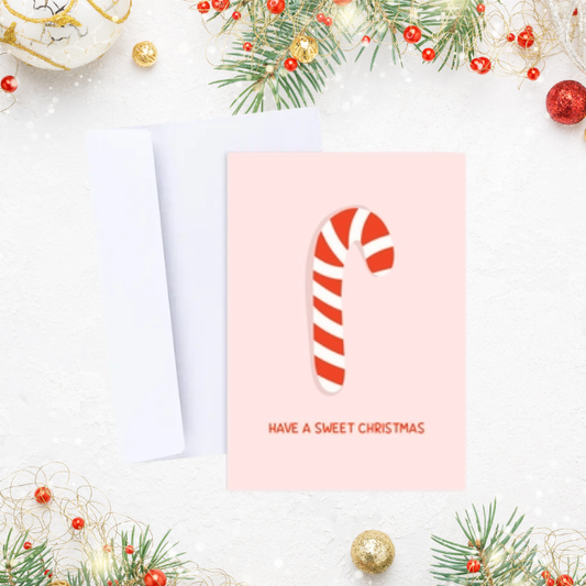 Candy Cane Sweet Christmas Card