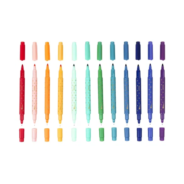 Colourful Dual-Tip Markers 12-Pack