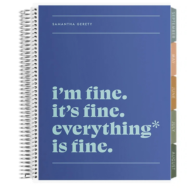 **SPECIAL ORDER** Toile Fine Horizontal Teacher Lesson Planner- Jan '27 to Dec '27