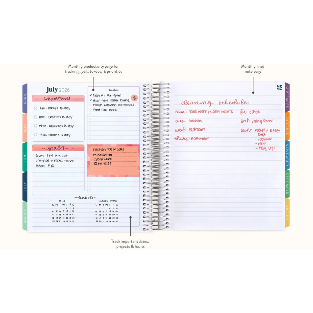 **SPECIAL ORDER** Minimum Hourly LifePlanner™ - Hexagon Interior   - Jul '25 to Jun'26