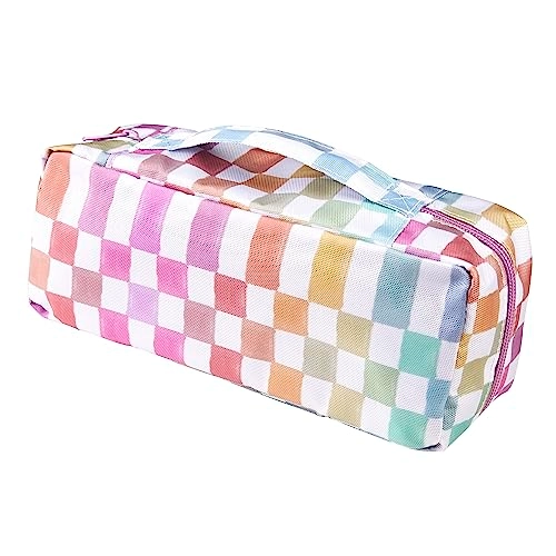 5-in-1 Zipper Pouch - Watercolor Checkered