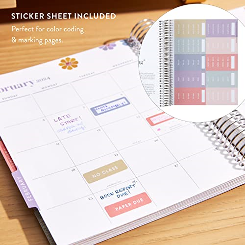 7x9 Coiled Academic Planner - Colorful Cosmos