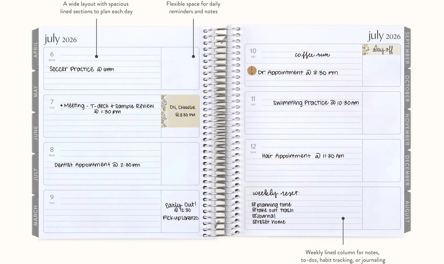 **SPECIAL ORDER** Minimal Horizontal LifePlanner™ - Jul '25 to Jun '26