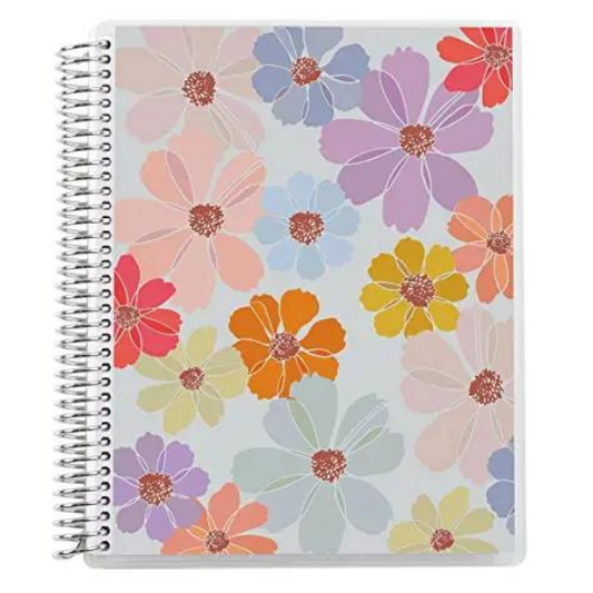 7x9 Colourful Cosmos Coiled Notebook - Lined
