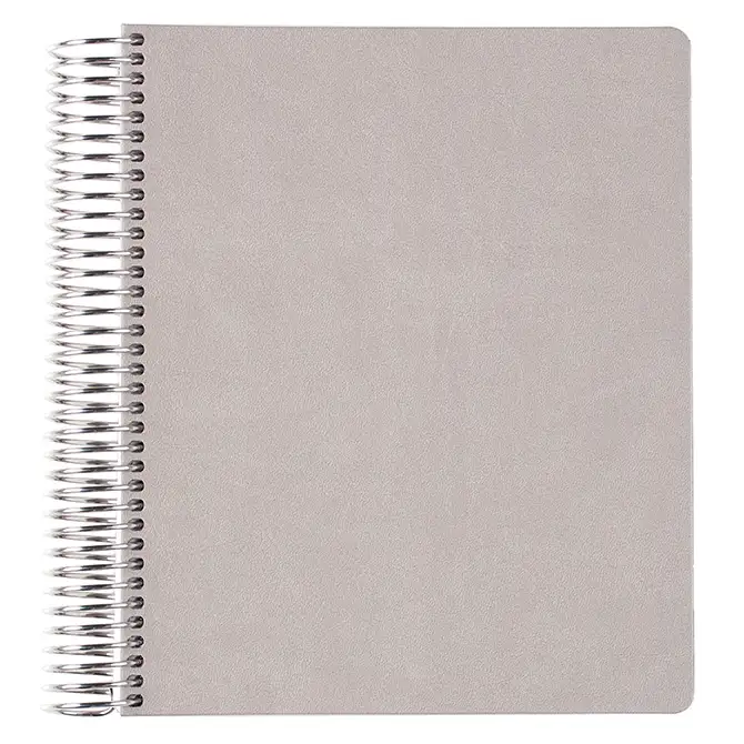 7x9 Harbour Coiled Lined Vegan Leather Focused Notebook™