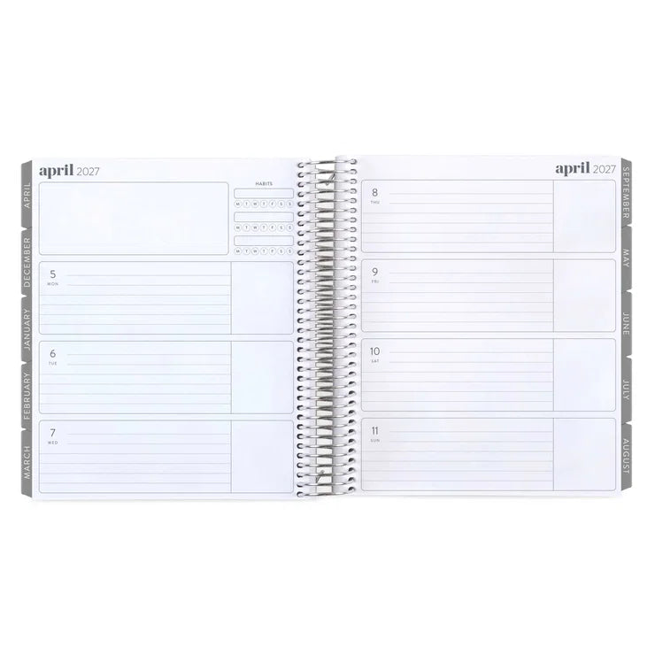 **SPECIAL ORDER** Minimal Classic Stripes Horizontal Planner - Jan '27 to Dec '27