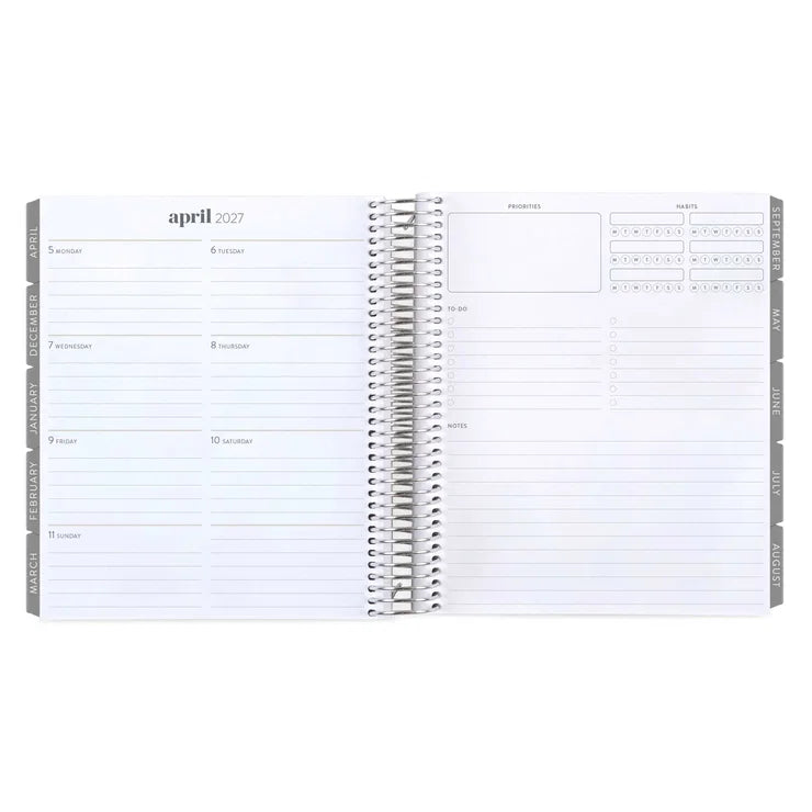**SPECIAL ORDER** Minimal Journey Dashboard Planner - Jan '27 to Dec '27 Minimal Dashboard interior spread 1