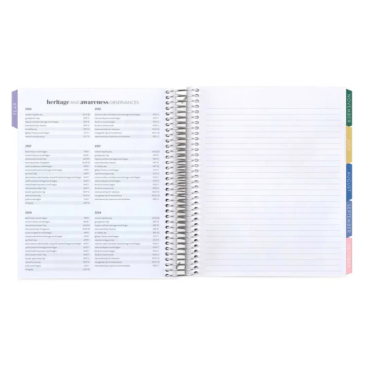 Legacy Monthly Planner inside pages