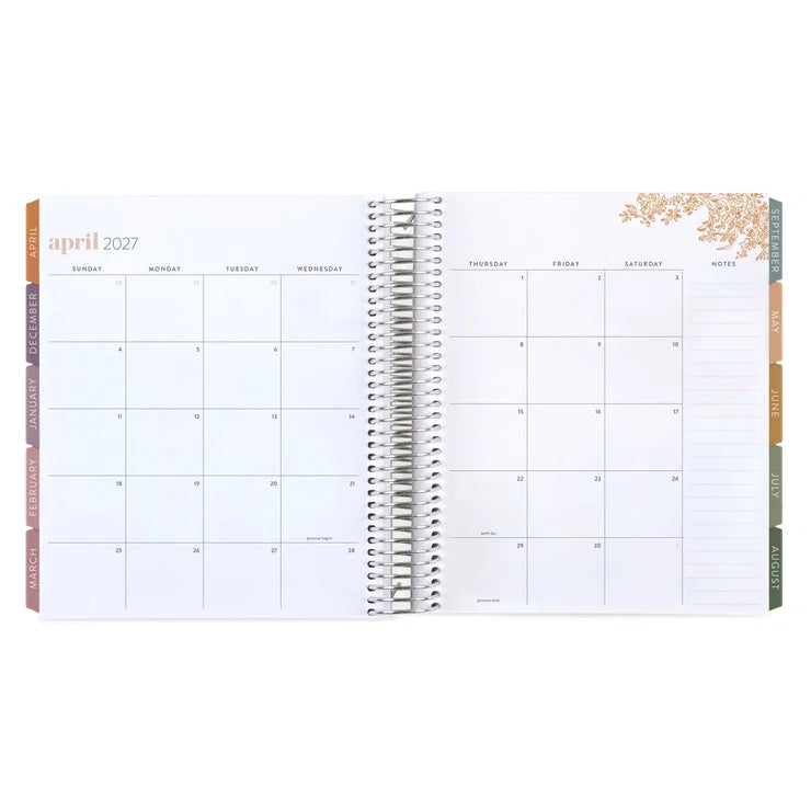 Toile Monthly Planner inside pages