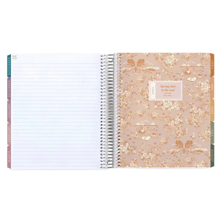 Toile Monthly Planner inside pages