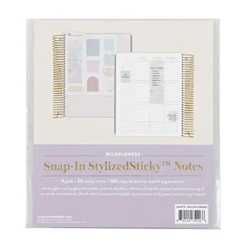 Universal Snap-In Stylized Sticky Notes - Wildflowers