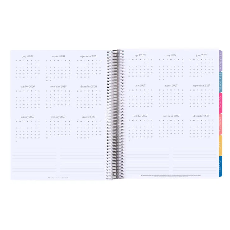 **SPECIAL ORDER** Applescape Legacy Horizontal Teacher Lesson Planner - Jan '27 to Dec '27