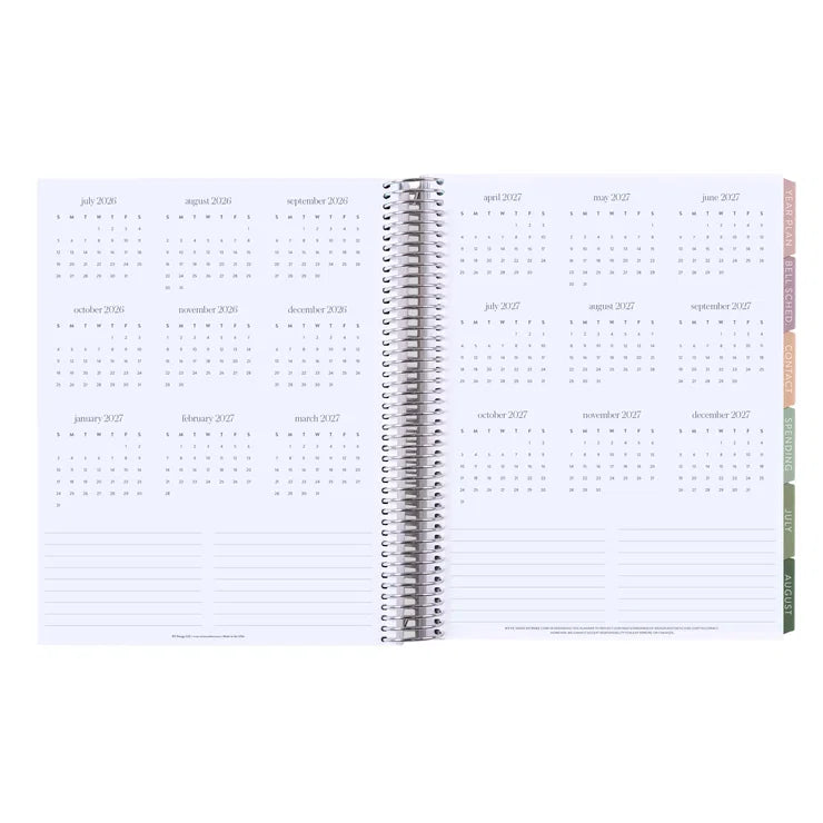 **SPECIAL ORDER** Toile Fine Horizontal Teacher Lesson Planner- Jan '27 to Dec '27