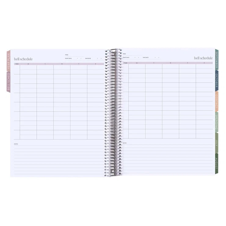 **SPECIAL ORDER** Toile Fine Horizontal Teacher Lesson Planner- Jan '27 to Dec '27