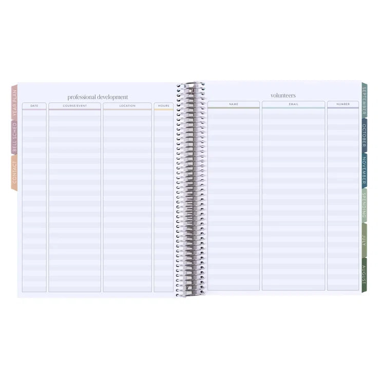 **SPECIAL ORDER** Toile Fine Horizontal Teacher Lesson Planner- Jan '27 to Dec '27