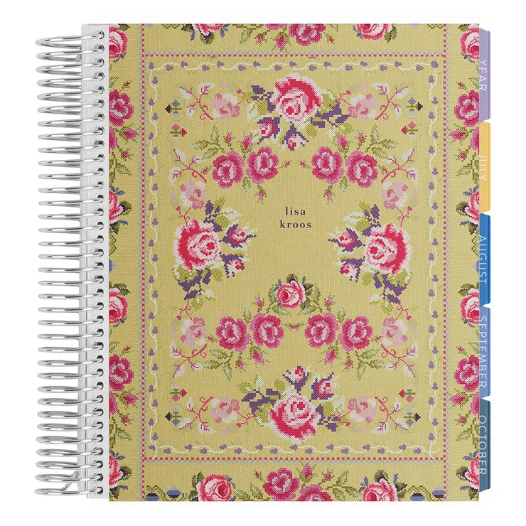 **SPECIAL ORDER** Toile Petal Point Butter Yellow Monthly Planner - Jan '27 to Dec '27
