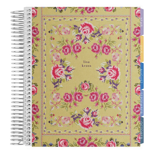 **SPECIAL ORDER** Toile Petal Point Butter Yellow Monthly Planner - Jan '27 to Dec '27