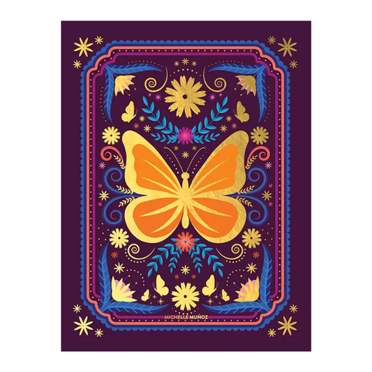 Metallic Mariposa Cover 7 x 9