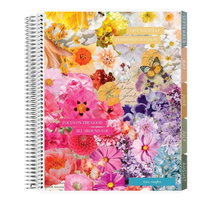 **SPECIAL ORDER** Toile Floral Collage Horizontal Teacher Lesson Planner- Jan '27 to Dec '27