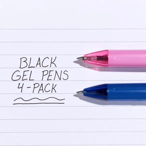 Black Gel Pens 4-Pack