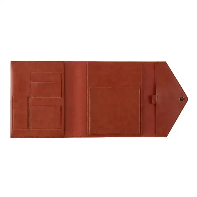 Camel Vegan Leather Folio