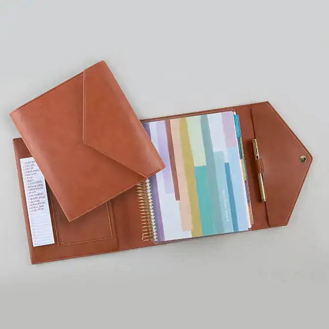 Camel Vegan Leather Folio