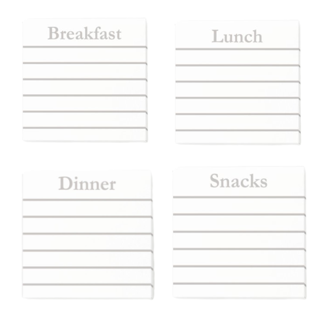 Meal Planner - Planning Post It Notes