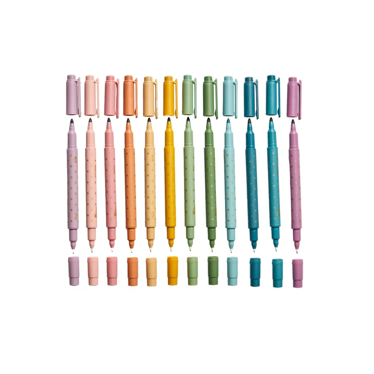 Earth Tones Dual-Tip Markers 12-Pack
