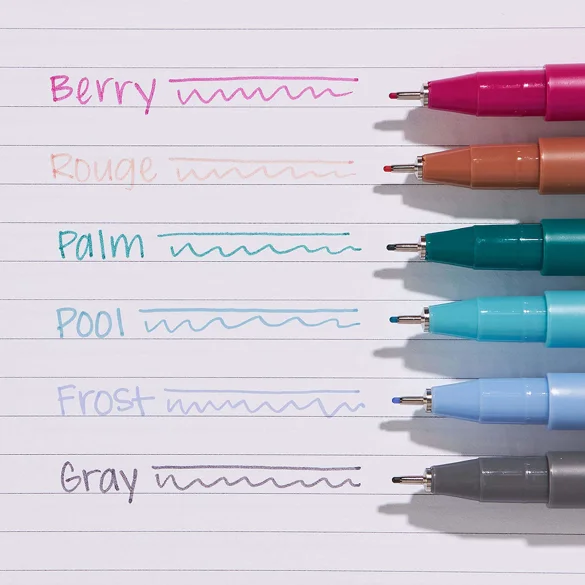 Gem Tone Ultra Fine-Tip Markers 6-Pack