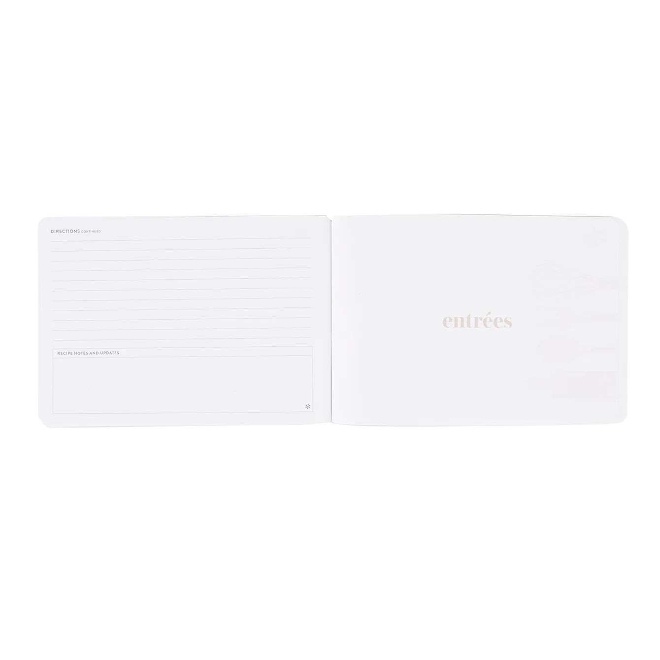 Horizontal Recipe Notebook