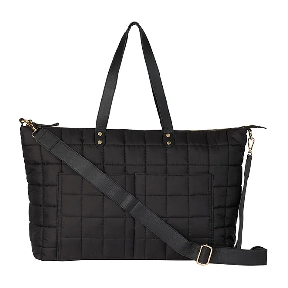 **SPECIAL ORDER** Black Large Quilted Weekender Bag