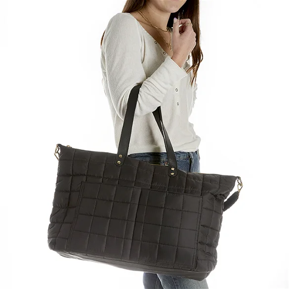 **SPECIAL ORDER** Black Large Quilted Weekender Bag