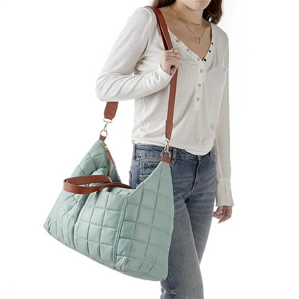 **SPECIAL ORDER** Sage Large Quilted Weekender Bag