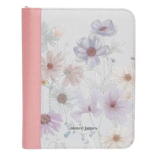 Wildflowers Premium Zip Folio - 7x9