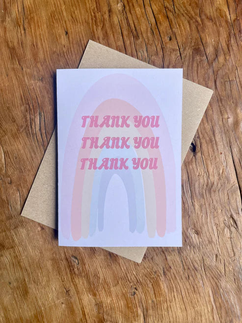 Thank You - Pastel Rainbow