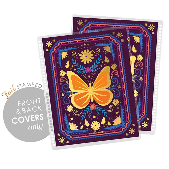 Metallic Mariposa Cover 7 x 9