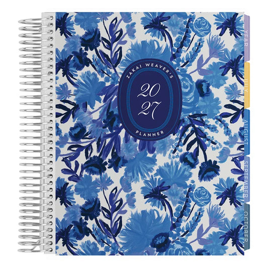 Toile Indigo Blooms Dashboard Planner cover