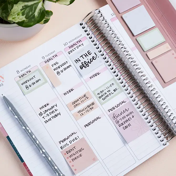 7 x 9 Vertical LifePlanner™ Pastel Sticky Notes Pack