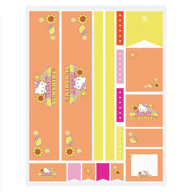 Hello Kitty Hello Sunshine Sticker Sheet