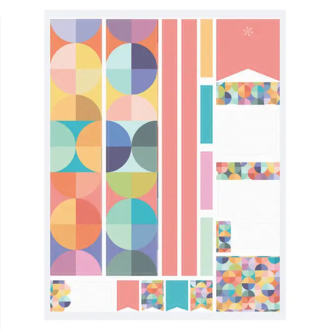 Abstract Circles Sticker Sheet