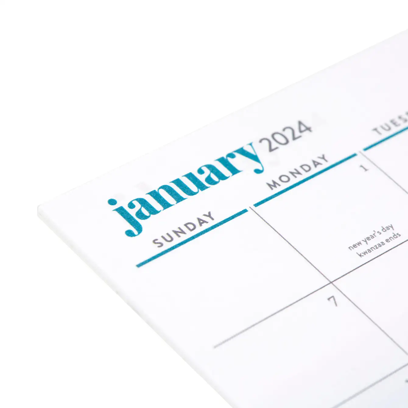 Monthly Calendar Sticky Notes 2024